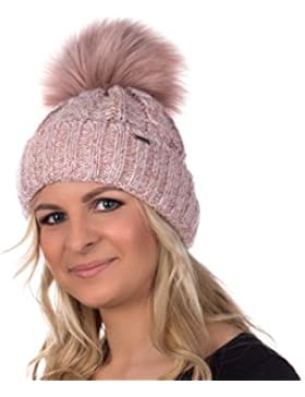 Mütze Fellmütze PB 136 mit Bommel Wintermütze. Fellbommel aus hochwertigen Fellimitat. Waschbar sehr gute Qualität...