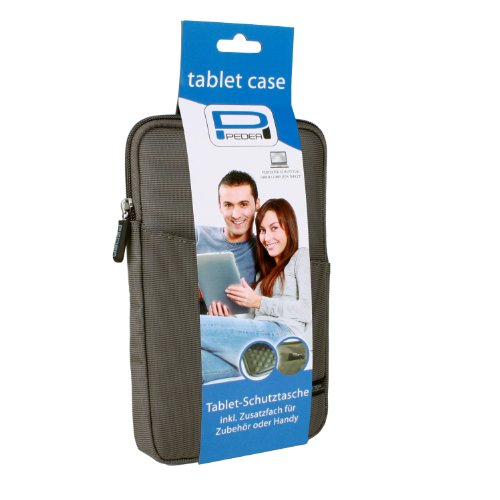 PEDEA Tablet PC Tasche ‚Premium‘ für 7 Zoll (17,8cm) passend für Fire-Tablet 7 Zoll / iPad mini 3 / CHUWI Vi8 Plus / Huawei MediaPad T1 / Lenovo Tab 2 A7-10 / Lenovo Tab 3 / Odys TigerTab 8 / Samsung Galaxy Tab A (2016) / Samsung Galaxy Tab S2 T719N, grau - 4