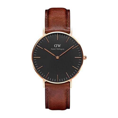 Daniel Wellington Unisex-Armbanduhr CLASSIC BLACK Analog Quarz Leder DW00100136 Daniel Wellington Unisex-Armbanduhr CLASSIC BLACK Analog Quarz Leder DW00100136