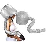 MANUKA Capot de Sèche-cheveux, Bonnet Attachement Capuchon Casque Hair Dryer Hood Portable Sécurité Chauffants Traitement Capuchon pour Séchage (Argent)