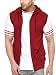 Gritstones Stylish Maroon Cut Sleeve Hooded Jacket RS.399.00