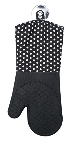 WENKO 2102167100 Topfhandschuhe Silikon Schwarz – 1 Paar, Baumwolle, Schwarz - 2