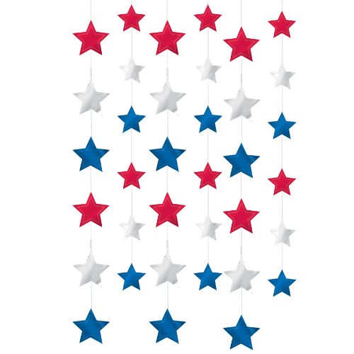 NEU Girlande USA Sterne, 6 Stk. à 2 m