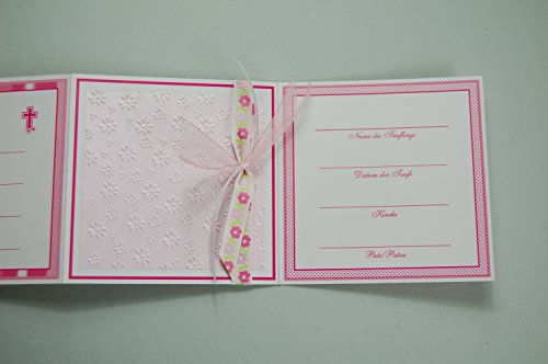 Patengeschenk/Patenbrief/Erinnerungsbox – rosa für Taufe *HANDMADE* - 4