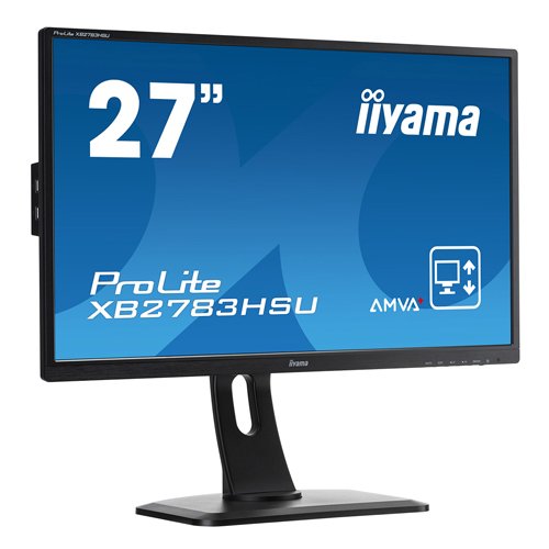 Preisvergleich Produktbild iiyama Prolite XB2783HSU-B1DP 68,6cm (27 Zoll) AMVA+ LED-Monitor Full-HD (VGA, DVI-D, DisplayPort, USB2.0, Höhenverstellung, Pivot) Schwarz