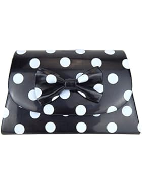 Tasche schwarz hellgraue Punkte Rockabilly Ella Jonte kleine Handtasche gepunktet Retro