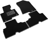 Kia Carens IV ab 2013 - Das Teppich Auto, sprint02100, Fußmatten Teppiche Schwarz rutschfest, verstärkter Rand, zweifarbig, Absatzschoner aus Gummi, Carens IV 2013 >.