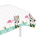Vendido y Enviado por CAPRILO CAPRILO Lote de 2 Manteles Decorativos Infantiles Minnie Mouse Tropical 120 x 180cm. Juguetes y Regalos Fiestas de Cumpleaños, Bodas, Bautizos, Comuniones y Eventos.  Decoración Hogar.
