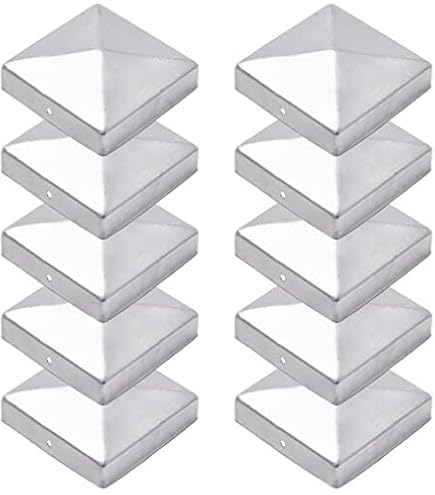 Tappi Copripalo Per Recinzione In Plastica - 10x10 Cm, Antigraffio E Anti UV, Per Pali In Legno 9.2x9.2 Cm, Confezione Da 4