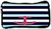 Snoogg Anchor Multi Stripe Poly Canvas Student Pen Pencil Case Coin Purse Utility Pouch Cosmetic Makeup Bag RS.225.00