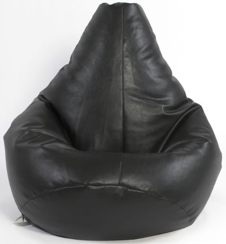 Kids Black Highback Gaming Beanbag Faux Leather Bean Bag Chair