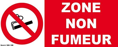 Adhesive NON-smoking ZONE ""