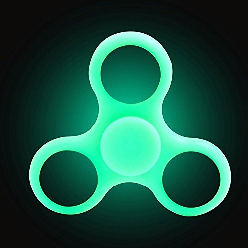 Fidget Spinner Tri Fidget glühend in dunkler Hand Spinner Keramik Ball EDC Schreibtisch Fokus Spielzeug für Kinder / Erwachsene (weiß) - 6