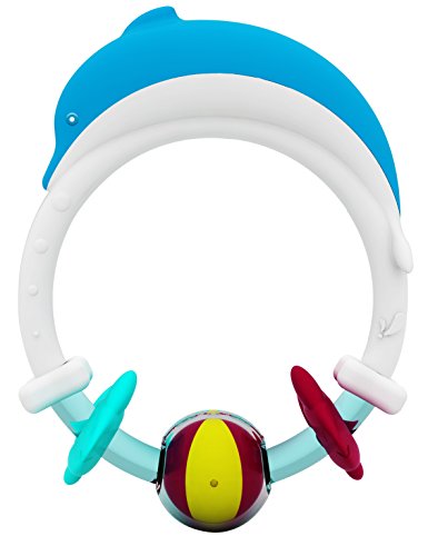 Giggles Dolphin Teether Rattle, Blue