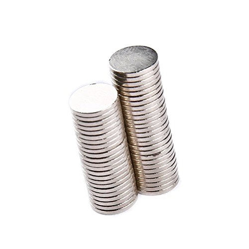 tinxi® 50 Stück N42 starke Neodym Magnete 8 x 1 mm runde Scheiben super Power Magnete - 5