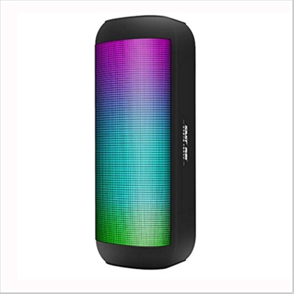 LHFJ Bluetooth-Lautsprecher LED-Licht wechselnden Lautsprecher Tragbare Drahtlose Eingebautes Mikrofon, Aux-Lautsprecher Wasserdicht, staubdicht, stoßfest Lautsprecher Black, Rot