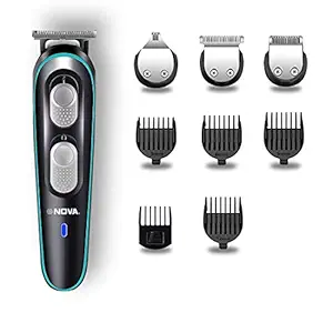 Nova NG 1146 Rechargeable: 120 Minutes Runtime Multi Grooming Trimmer for Men (Blue)