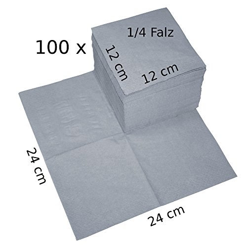 100 Servietten 2-lagig ca. 24x24cm dunkel-blau - 2