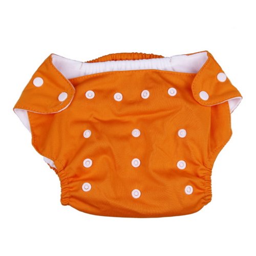 Orien 1Pc Orange Baby Cloth Diaper Washable Nappy Cover Waterproof Wrap Pants