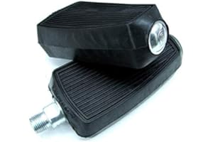 CYCLINGCOLORS PAIRE DE PEDALES MOBYLETTE MBK 51 PEUGEOT 103 SOLEX 2200 3300 3800 5000 CYCLOMOTEUR PEDALE SAVONNETTE CAOUTCHOUC DROIT + GAUCHE VINTAGE