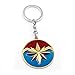 Produktbild Captain Marvel Keychain Auto Schlüsselanhänger Carol Danvers Keyring Super Hero Cosplay Zubehör (Gold)