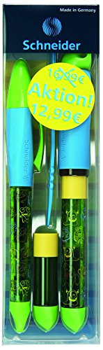 Schneider Schreibgeräte Schreibgeräteset Base, Füllhalter Base Kid/Patronenroller Base Ball, grün/blau