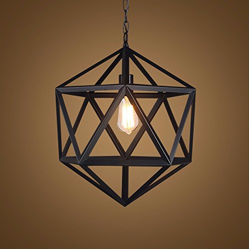Preisvergleich Produktbild Pendelleuchte Hängeleuchte American Industrial Kronleuchter einzelne Scheinwerfer restaurant Nordic creative bar Lampen Retro loft Kronleuchter, Black Diamond Small 35 cm