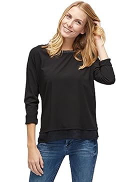 TOM TAILOR für Frauen Shirt / Blouse Bluse mit Underlayer aus Chiffon