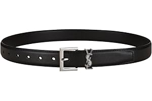 AOWVUTS Ceinture Femme Mode Ceinture en Cuir Rétro avec Boucle Argenté Ceintures Classique Réglable Vintage Noire Ceintures Taille pour Robe Jeans Pantalons