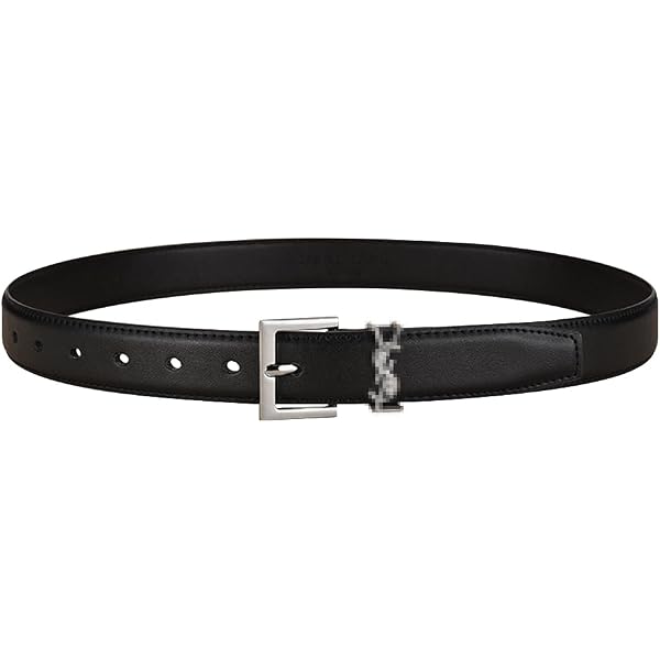 Ceinture Femme En Cuir Noir Vintage - Boucle Grande Taille - 112cm X 5cm - Taille 36