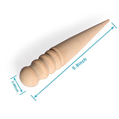 tily-new Leder Craft Edge Zupfbürste Holz rund multi-size Poliermittel 3 Modelle für Leder Arbeiten - 4