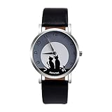 Armbanduhren Mode-Accessoires, M?nner Frauen Sch?ne Katze Quarz Analoge Arabische Zahlen Party Datum Paar Armbanduhr - Schwarz