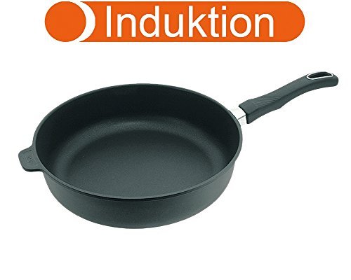 Original Gundel GUSS-BRATPFANNE INDUKTION (hoch), Ø 28cm, H 7cm, BIOTAN-Oberfläche, Akku-Therm Boden - abnehmbarer Designer-Stiel