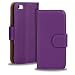 Produktbild iPhone 5C Cover Schutzhülle im Bookstyle aufklappbare Hülle aus PU Leder Farbe: Lila