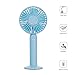 Produktbild Surenhap Mini Tragbarer Ventilator USB Wiederaufladbare batteriebetriebene Lüfter mit Standfuß und Hang-Strip - 3 Einstellungen tragbaren Schreibtisch-Fan für Office Home Outdoor-Reisen(Blau)
