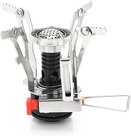 iVooVoo Portable Camping Stove, Ultralight Outdoor Automatic Ignitable Collapsible Gas Stove Backpacking Stoves Gas Burner for Camping, Hiking, Picnic, Backpackers