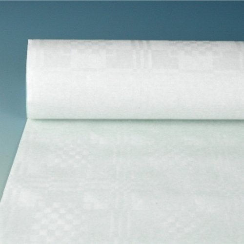 100 m x 1,2 m Tischtuch Weiss Papier Tischdecke Tischläufer Damastprägung