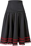 Küstenluder ALBA Vintage FOLKLORE Pompom RETRO Skirt SWING ROCK Rockabilly