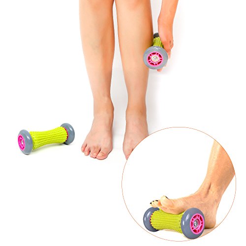 iRegro Muskel Roller Stick, Hand und Fuß Massage Roller, faszien rolle fussroller massage stick, Trigger Point Massageroller, Handgelenke und Unterarme Übungsroller, Recovery Tool für Plantar Fasciitis, Fersenschmerzen (Grau Rad) - 6