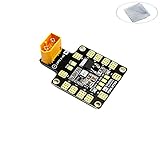 Es verteilt die Energie von einem Lipo-Paket auf 6 ECSc, sowie bietet sybchronized geregelten DC 5V Ausgänge linear geregelten DC 12V für die Stromversorgung von Kamera, Servos, RC-Empfänger, Flight Controller, Video-Transmitter, LEDs, etc. 3. Eingebaut XT60 Sockel