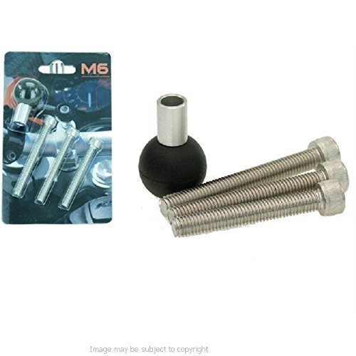 Motorrad Lenkstange Obere Klemme M6 Montage mit 1" / 25mm Kugel - Verwenden mit RAM / SW-Motech Halterung