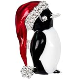 Cupcinu Fashion Persönlichkeit Damen-Brosche Legierung Weihnachten Pinguin scarvesfor Frauen Damen, Legierung, silberfarben, 24*40mm