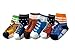 Boys Toddlers Kids 6-pack Funky Graphic II NON SKID Shoe-like Socks - AGE 1 2 3 (9-15cm)