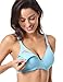 Gratlin Women's Padded Maternity Underwire Nursing Bra with Full Sling Light Blue 36 B