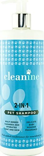 Cleanine 500ml 2-in-1 Shampoo & Conditioner Baby Powder Fragrance From Animal Products Professional Grooming Products Suitable For Dogs, Cats, Horses.