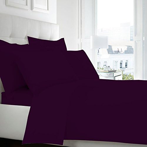 SASA CRAZE Bedding Extra Deep 16"/40cm Fitted Sheet By (Double, Purple)