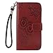 Produktbild DENDICO iPhone 7 Plus / 8 Plus Hülle, Premium Wallet Handyhülle Ledertasche im Ständer für Apple iPhone 7 Plus / 8 Plus Eulen Muster Leder Flipcase Schutzhülle Tasche - Braun