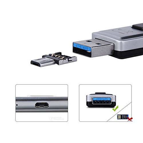 CY Ultra Mini DM Micro USB 5pin OTG Adapter Stecker für Handy Tablet & USB-Kabel & Flash Disk - 4