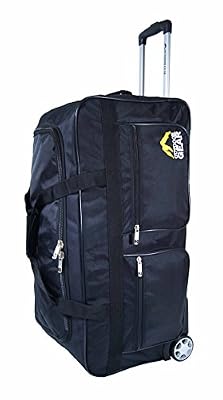 Jazzi Outdoor Gear - Sac à roulettes en nylon balistique - env. 75 cm de longueur - Grand - Noir