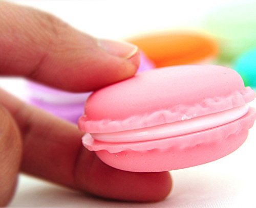 Dealglad® 6 x Aufbewahrungsbox Design Mini-Macaron, für Ring, Ohrringe, Schmuck, Aufbewahrungsbox, Schaufenster, zufällige Farbe - 6